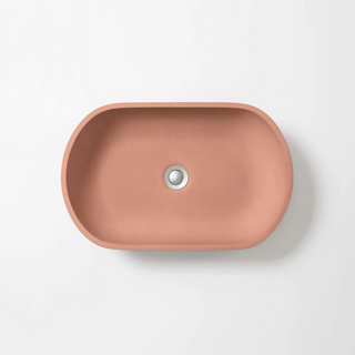 Concrete Studio Kaarla Vessel Oval Basin - Rose - KA-VRose