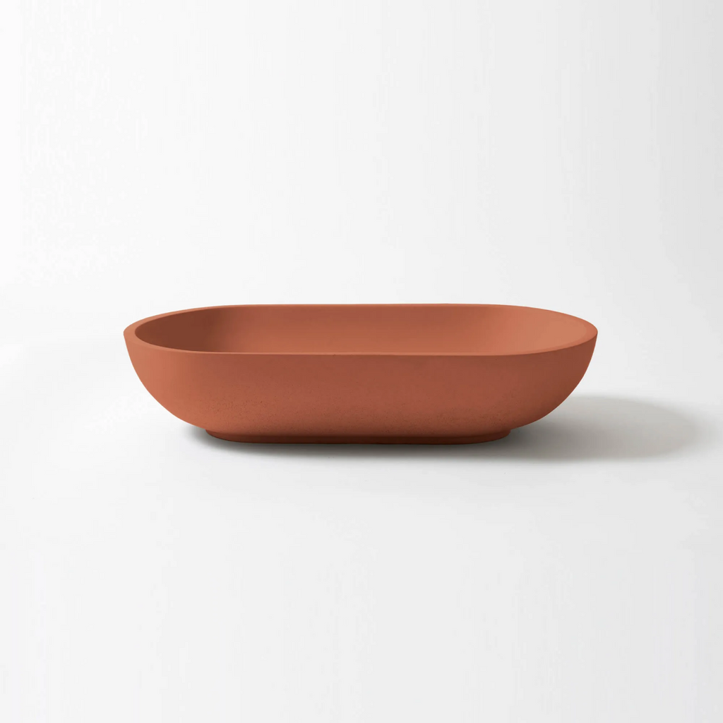 Concrete Studio Kaarla Vessel Oval Basin - Terracotta - KA-VTerracotta