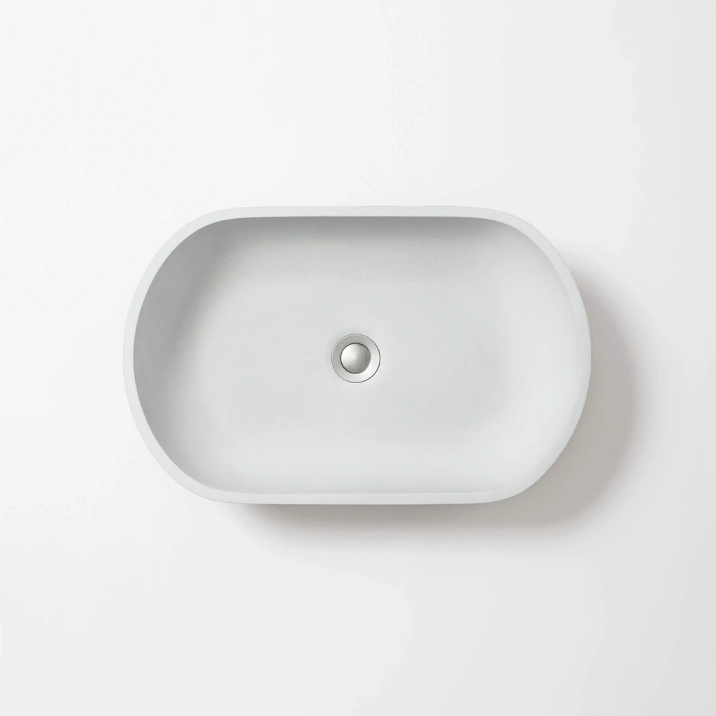 Concrete Studio Kaarla Vessel Oval Basin - White - KA-VWhite