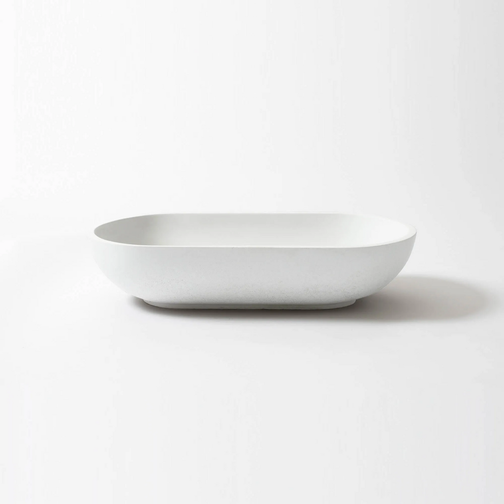 Concrete Studio Kaarla Vessel Oval Basin - White - KA-VWhite