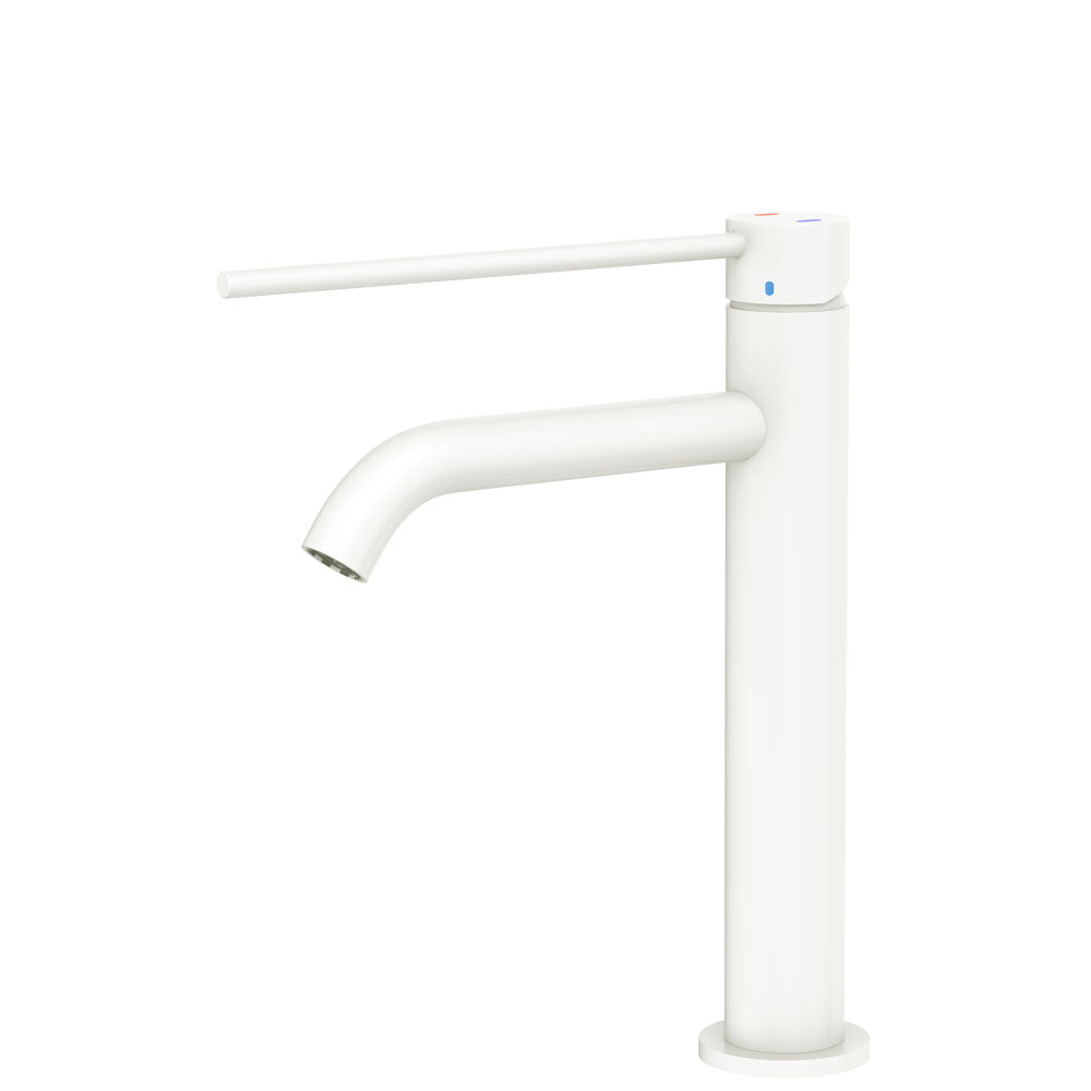 Fienza Kaya Care Medium Basin Mixer, Matte White - 228110DMW