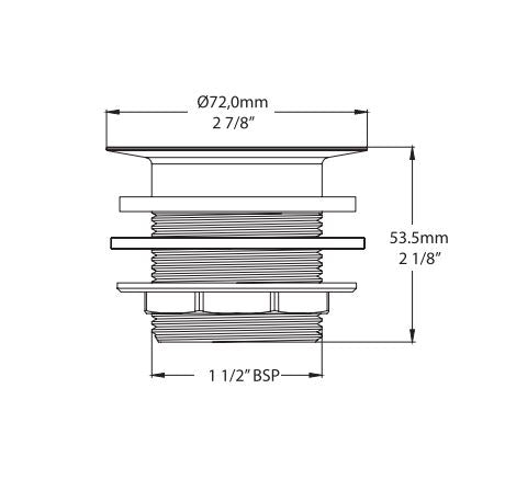 Victoria + Albert Kit 12 Universal Bath Waste - Brushed Nickel - K-12-BN