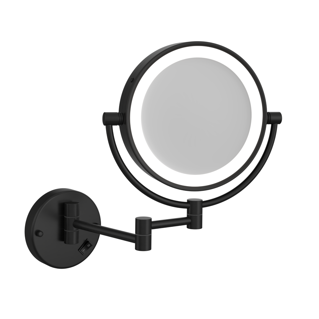 Thermogroup Ablaze 1 & 5x Magnification Mirror with Light - Matte Black - L155CSMCB