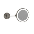 Thermogroup 3x Magnification Brushed Nickel Wall Mounted Shaving Mirror, 250mm Diameter with Concealed Wiring - L252CSMCBN