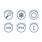 Thermogroup 3x Magnification Brushed Nickel Wall Mounted Shaving Mirror, 250mm Diameter with Concealed Wiring - L252CSMCBN