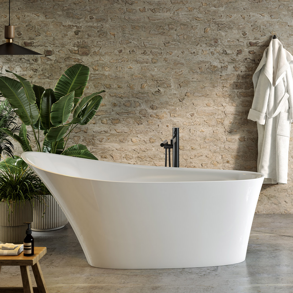 Victoria + Albert 1670 Ledro Freestanding Bath - Matte White LEDM-N-SM-IO