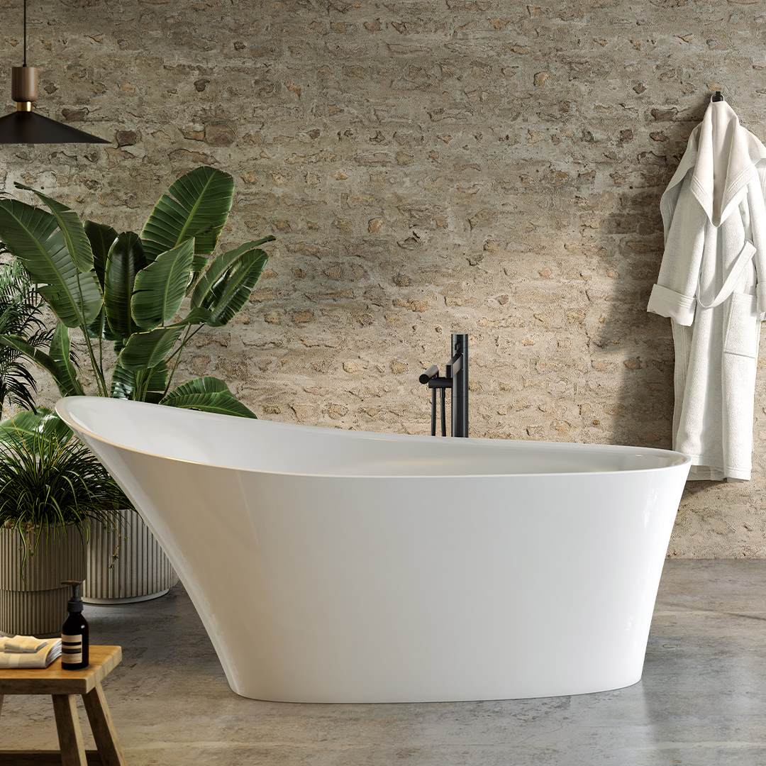 Victoria + Albert 1670 Ledro Freestanding Bath - Matte White LEDM-N-SM-IO