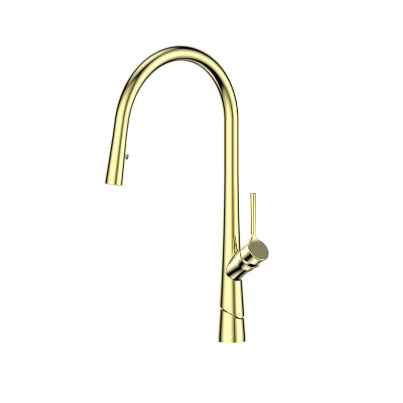 Greens Lustro II Pull-Down Sink Mixer - Brushed Brass