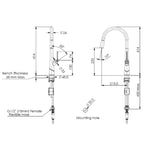 Greens Lustro II Pull-Down Sink Mixer Lead Free - Brushed Brass - LF1950254BB