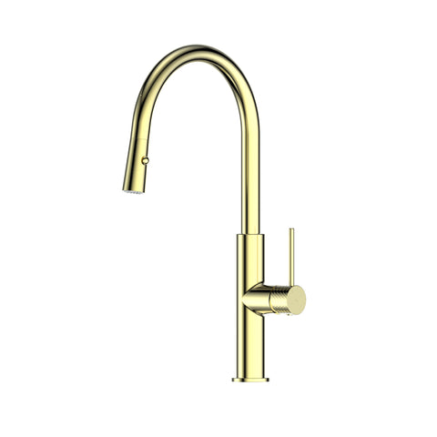 Greens Mika Pull-Down Sink Mixer - Brushed Brass