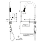 Greens Reflect Pull-Down Sink Mixer Lead Free - Brushed Brass - LF2130254BB