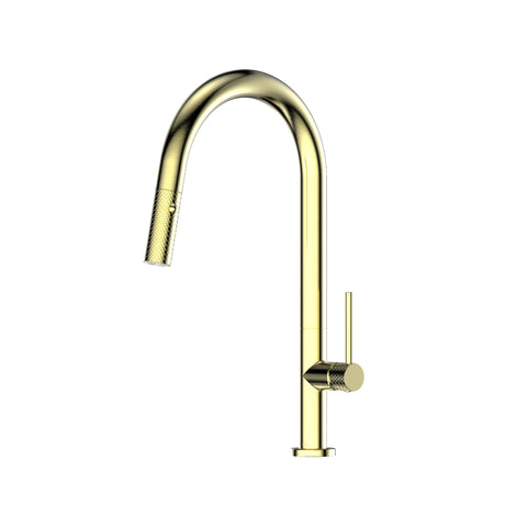 Greens Reflect Pull-Down Sink Mixer - Brushed Brass