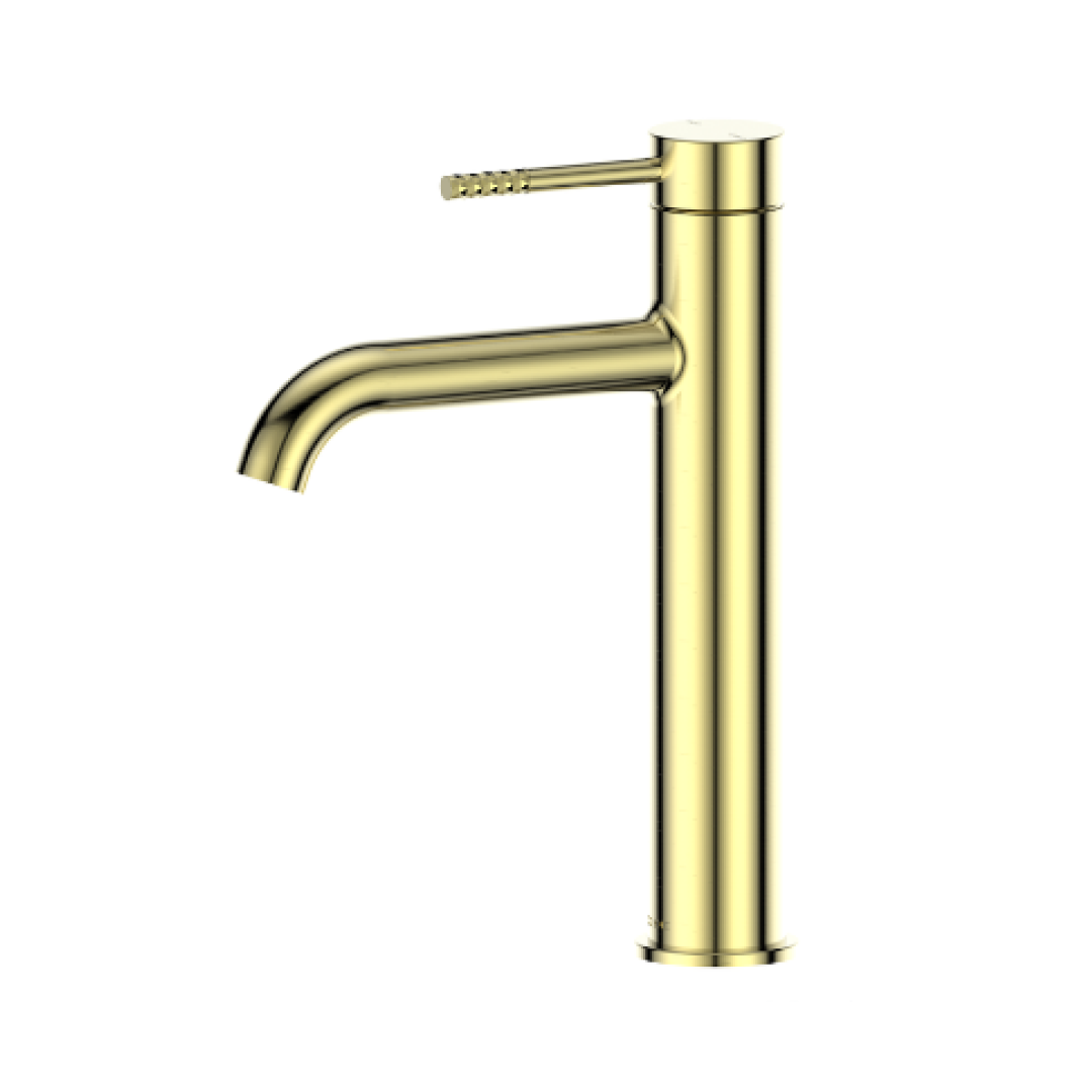 Greens Optima Plus Mid Tower Basin Mixer - LF Brushed Brass - LF23703555BB