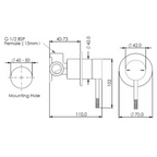 Greens Optima Plus Shower Mixer - LF Brushed Brass - LF23703580BB