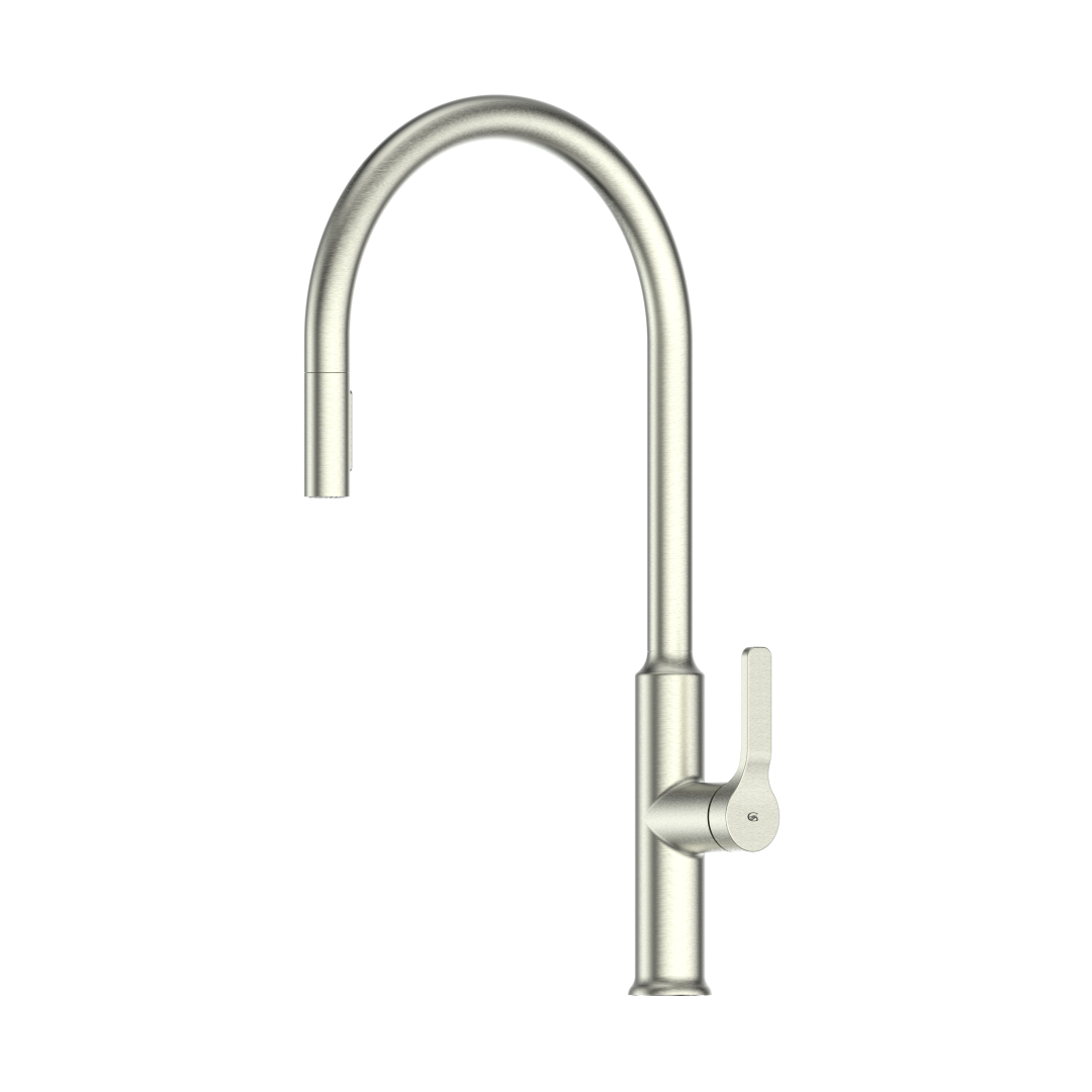 Greens Craft Pull-Down Kitchen Mixer with Chef's Spout - LF Brushed Nickel - LF24803541BN