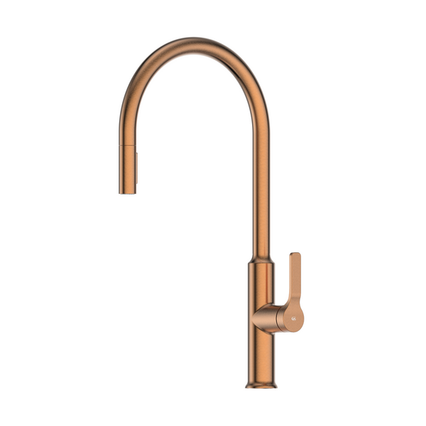 Greens Craft Pull-Down Kitchen Mixer with Chef's Spout - LF Brushed Bronze