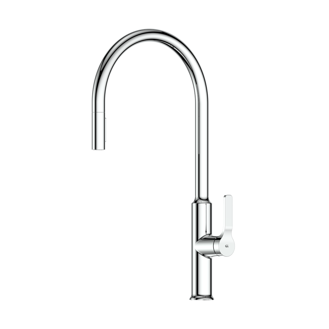 Greens Craft Pull-Down Kitchen Mixer with Chef's Spout - LF Chrome - LF24803541CP