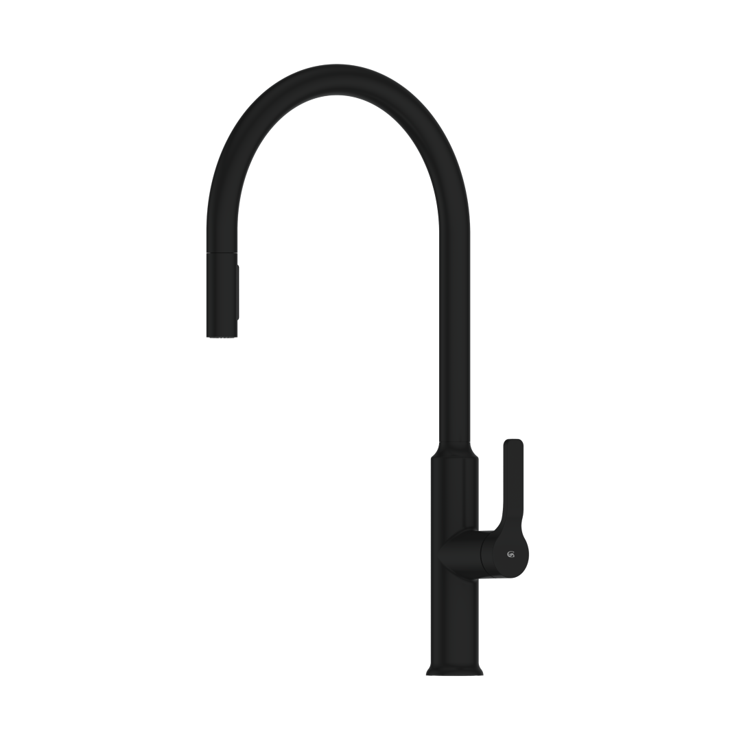 Greens Craft Pull-Down Kitchen Mixer with Chef's Spout - LF Matte Black - LF24803541MB