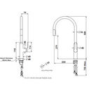 Greens Craft Pull-Down Kitchen Mixer with Chef's Spout - LF Matte Black