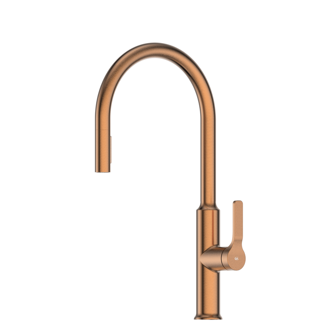 Greens Craft Pull-Down Kitchen Mixer with Kitchen Spout - LF Brushed Bronze - LF24803542BR