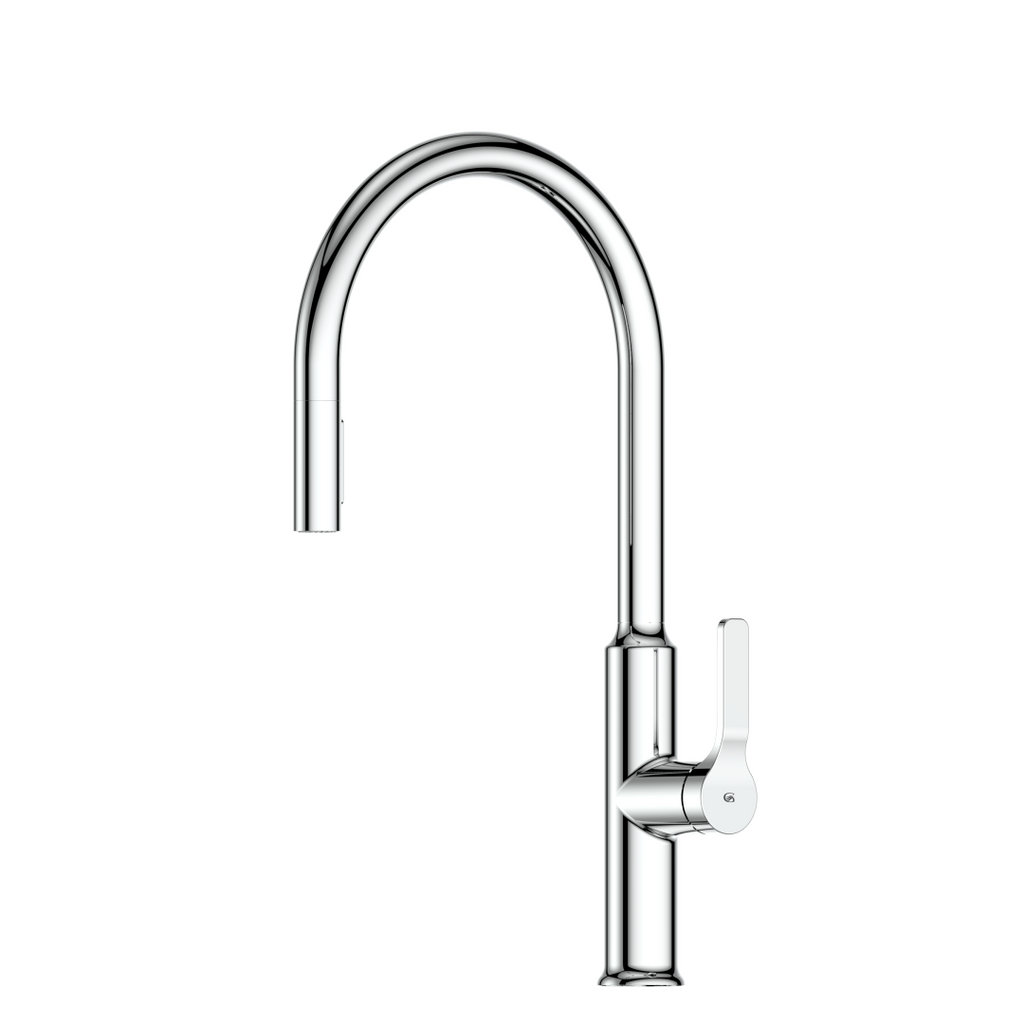 Greens Craft Pull-Down Kitchen Mixer with Kitchen Spout - LF Chrome - LF24803542CP