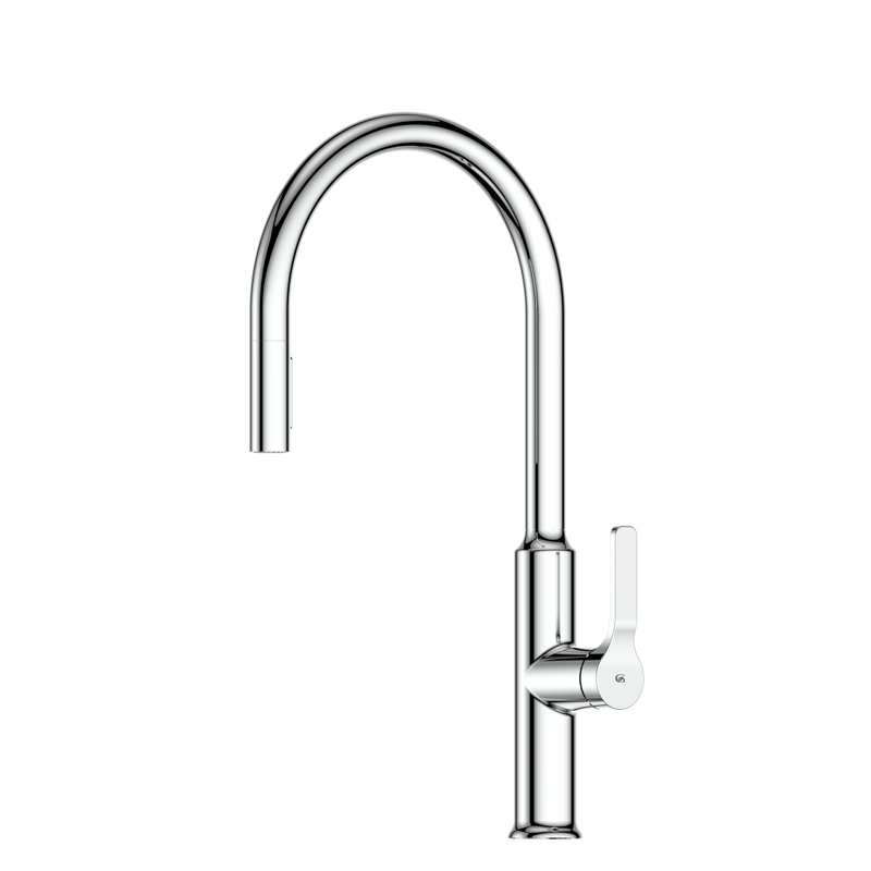 Greens Craft Pull-Down Kitchen Mixer with Kitchen Spout - LF Chrome