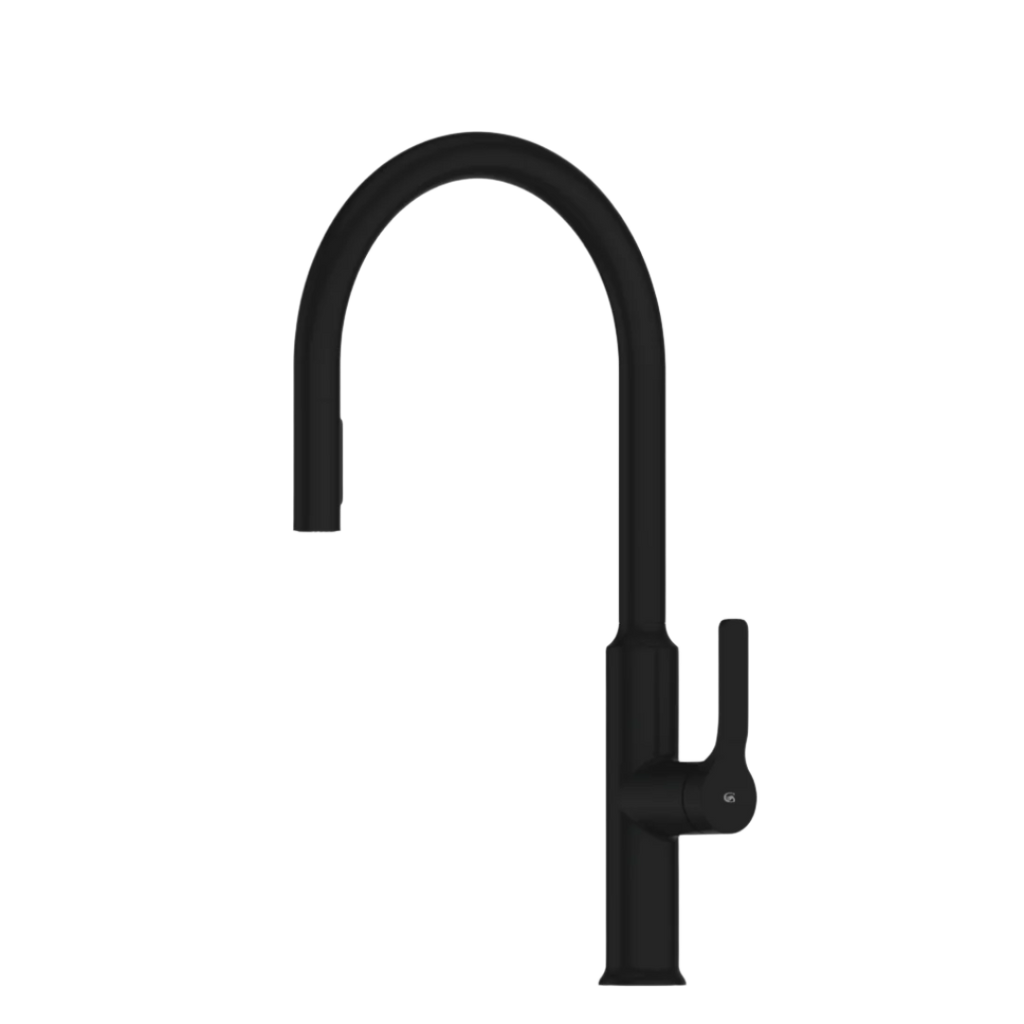 Greens Craft Pull-Down Kitchen Mixer with Kitchen Spout - LF Matte Black - LF24803542MB