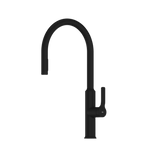 Greens Craft Pull-Down Kitchen Mixer with Kitchen Spout - LF Matte Black - LF24803542MB