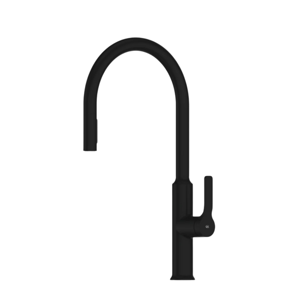 Greens Craft Pull-Down Kitchen Mixer with Kitchen Spout - LF Matte Black