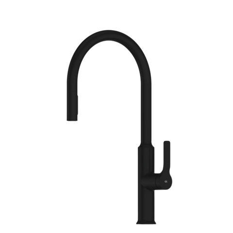 Greens Craft Pull-Down Kitchen Mixer with Kitchen Spout - LF Matte Black