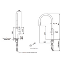 Greens Craft Pull-Down Kitchen Mixer with Kitchen Spout - LF Gun Metal