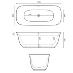 Decina Lola 1700 Freestanding Bath - LO1700WIO