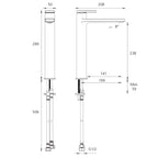 Oliveri London Tower Basin Mixer - LF Chrome - LON096500FCR