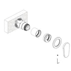 Oliveri London Wall Mixer (Includes In-Wall Body) - LF Chrome - LON097500FCR