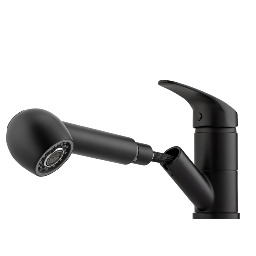 Oliveri London Pull Out Spray Mixer - LF Matte Black - LON580FMB-P
