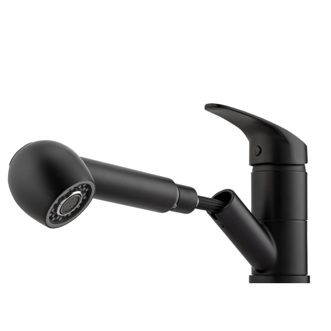 Oliveri London Pull Out Spray Mixer - LF Matte Black - LON580FMB-P