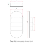 Thermogroup LP5010B Pill Black Mirror Cabinet