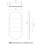 Thermogroup LP5010W Pill White Mirror Cabinet