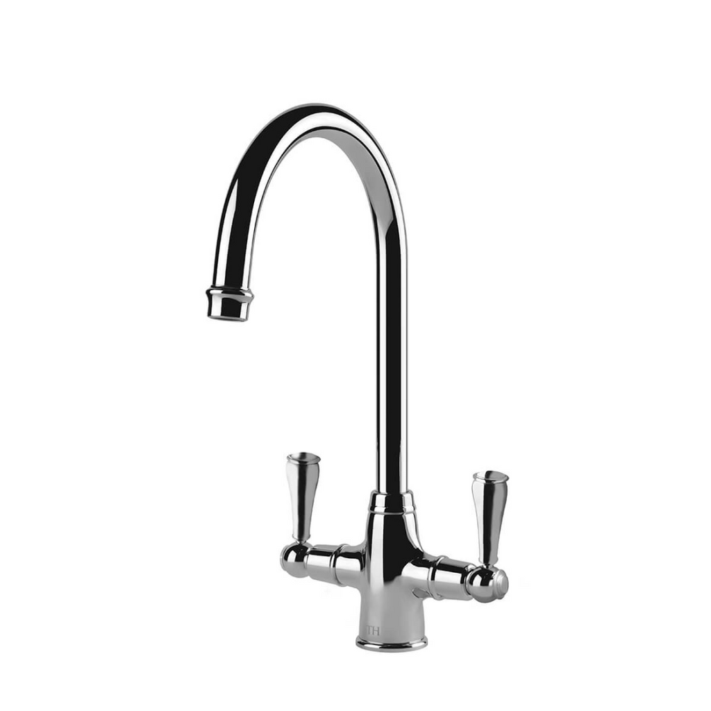 Turner Hastings Double Mixer Tap w/Metal Lever Handles - Chrome - LU117DM-S-CH