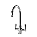 Turner Hastings Double Mixer Tap w/Metal Lever Handles - Chrome
