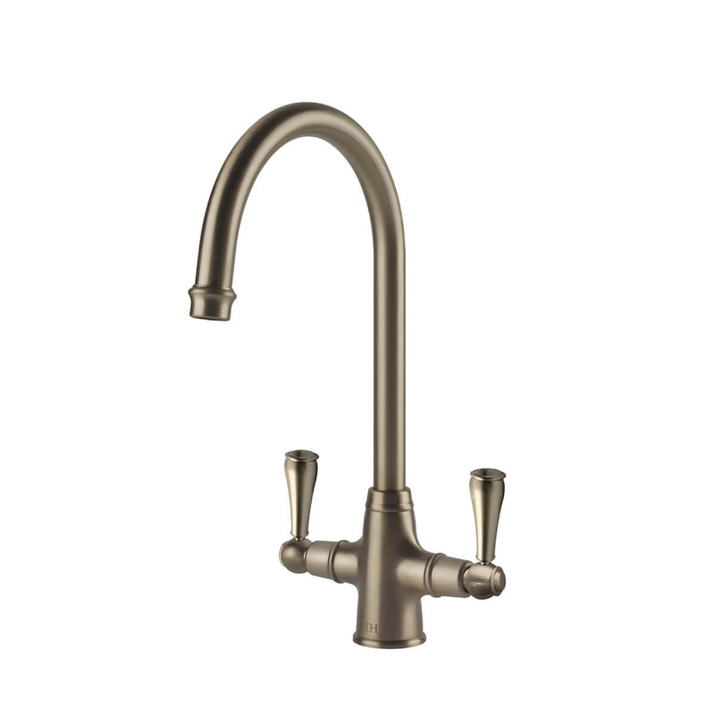 Turner Hastings Double Mixer Tap w/Metal Lever Handles - Brushed Nickel - LU118DM-S-BN