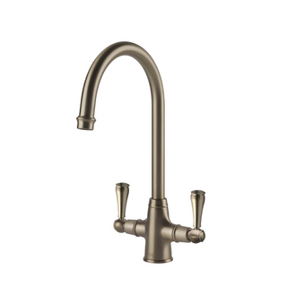 Turner Hastings Double Mixer Tap w/Metal Lever Handles - Brushed Nickel - LU118DM-S-BN