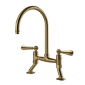 Turner Hastings Ludlow Bridge Mixer Tap w/Metal Lever Handle - Brushed Brass - LU123BM-S-BB