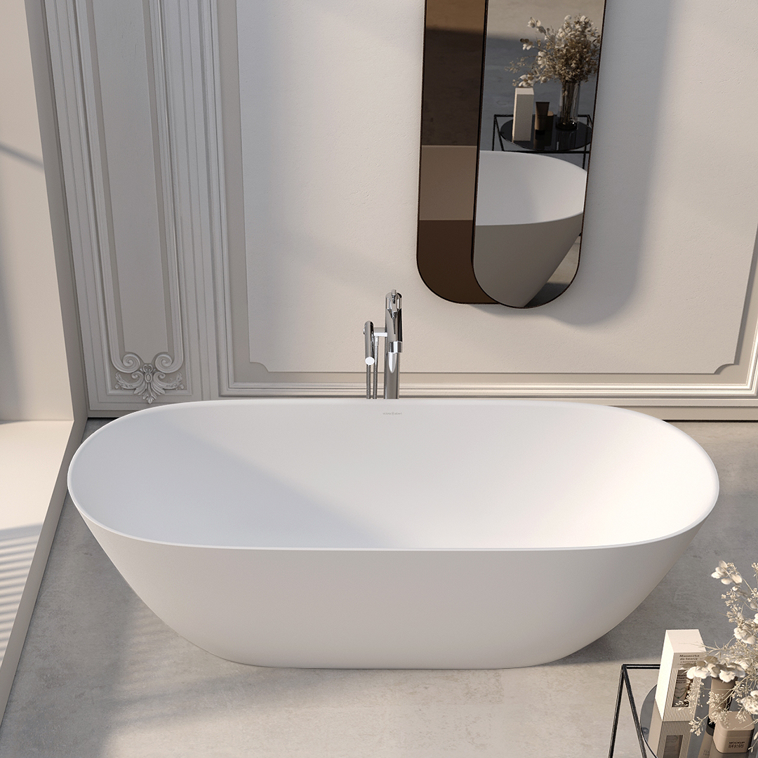 Victoria + Albert Lussari 1800 Freestanding Bath - Matte White LU3M-N-SM-NO