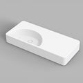 Studio Bagno Lunaris 1010 Above Counter/Wall Hung Basin - Gloss White - LUN101/0