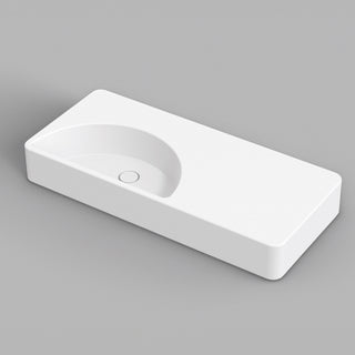 Studio Bagno Lunaris 1010 Above Counter/Wall Hung Basin - Gloss White - LUN101/0