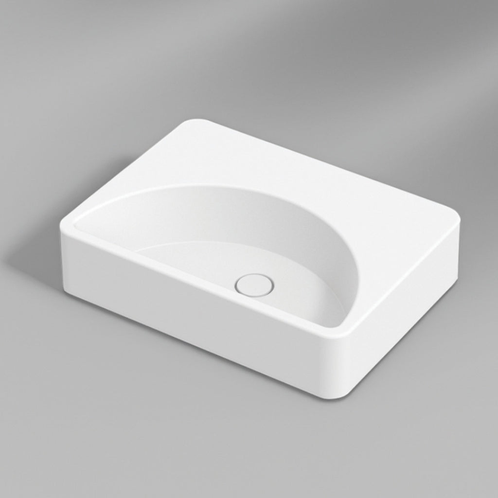 Studio Bagno Lunaris 610 Above Counter/Wall Hung Basin - Gloss White - LUN61/0