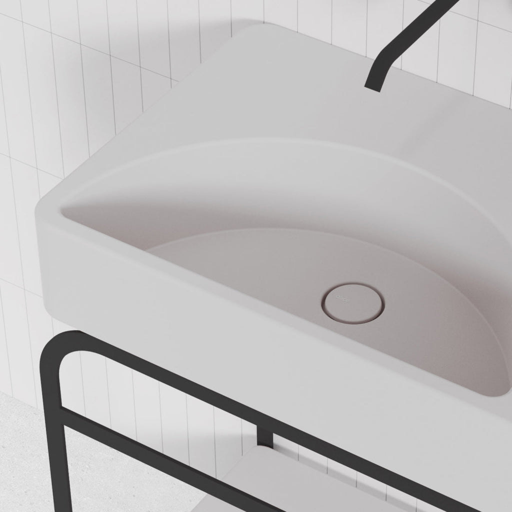 Studio Bagno Lunaris 810 Above Counter/Wall Hung Basin - Gloss White - LUN81/0