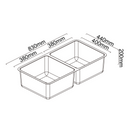 Abey Lago Double Bowl Sink Package with Gooseneck Pull-Out Sink Mixer - NL200T16