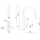 Abey Lago Double Bowl Sink Package with Gooseneck Pull-Out Sink Mixer - NL200T16